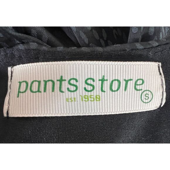 Pants Store Women's Short Puff Sleeve Blouse Lined Black Polyester Top Size S - Picture 5 of 10